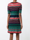 wavy intarsia dress