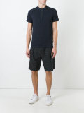 collarless polo shirt  