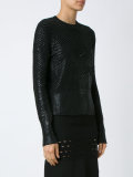 round neck knit blouse