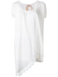 asymmetric lace hem T-shirt