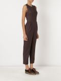 pleated details printed jumpsuit