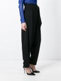 high-waisted trousers