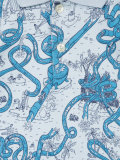 snake print polo shirt 