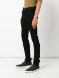 ruched hem skinny jeans
