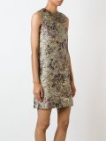 floral jacquard shift dress