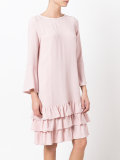 tiered knee-length dress 
