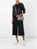 exposed seam satin sweatshirt
