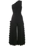 scallop-trimmed jumpsuit