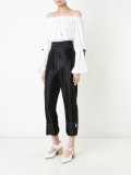 contrast stitch trousers 