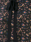 pleated floral print dress