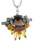 stone embellished pendant necklace