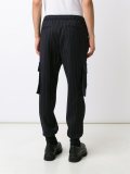 pinstriped cargo joggers