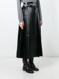 pleated A-line skirt