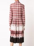 tie dye pleated shirt dress