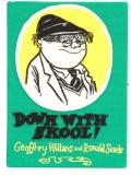 'Down with School'刺绣手拿包