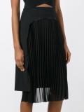 pleated panel skirt