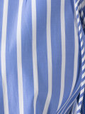 cold-shoulder striped shirt