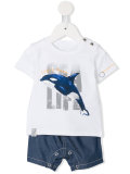 whale print short set 