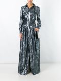 shirt collar pleated dress