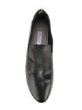 back zip pointed slippers