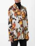 floral print pleated shirt