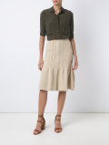 pleated A line skirt