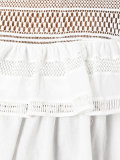 lace trim pleated blouse 