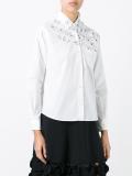 flower appliqué shirt
