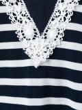 striped v-neck jumper