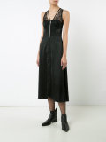 bustier detail midi dress