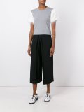 fur sleeve T-shirt 