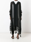 lace-detail sheer coat