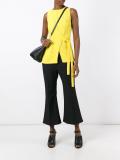 sleeveless wrap top