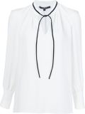 tie collar blouse