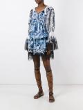 abstract print shift dress