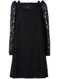 cut out shoulder lace dress