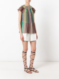 glitter pleated top