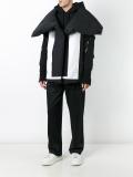 padded hoody print gilet