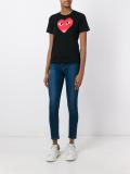 heart print T-shirt