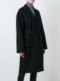 mid-length belted coat
