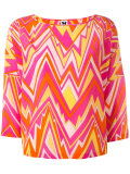 zigzag print blouse