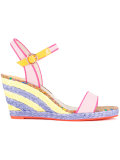 buckled wedge sandals