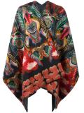 abstract print poncho