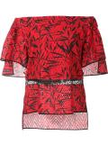 off-shoulder tiered ruffle blouse