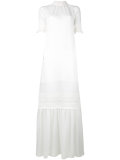 lace detail full length dress