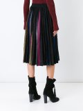 contrast pleated skirt
