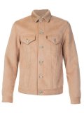 elbow patch denim-effect jacket