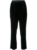 velvet cropped trousers