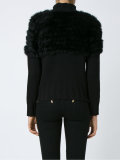fur trim knit top