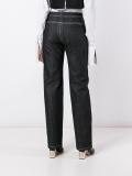 buttoned straight jeans
